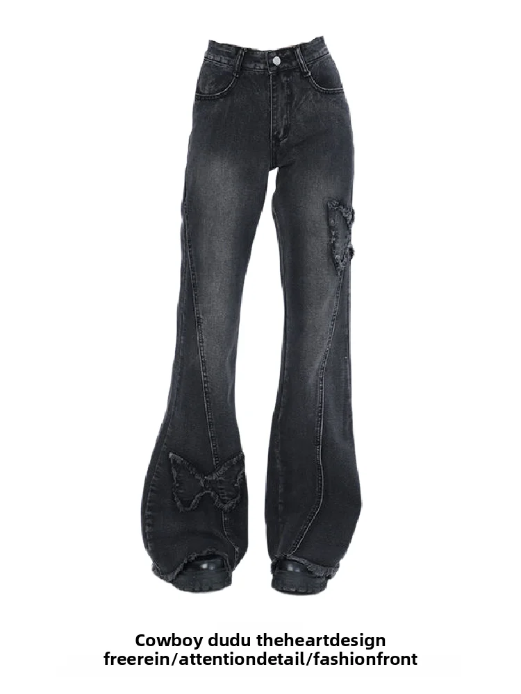 Retro American Splicing Frayed Jeans Women's Loose Slim Straight Floor-Length Pants Spring Autumn New Style High Wa...
Retro American Splicing Frayed Jeans Women's Loose Slim Straight Floor-Length Pants Spring Autumn New Style High Wa...