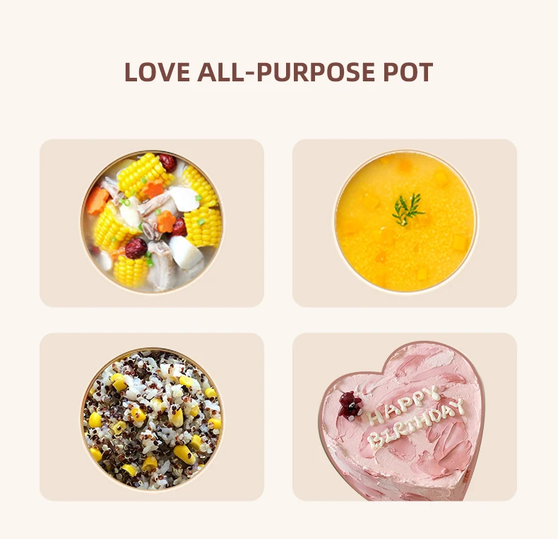 Household Rice Cooker MultiCooker Peach Heart-Shaped Multi Cooker Smart Mini Rice Cooking Machine
Household Rice Cooker MultiCooker Peach Heart-Shaped Multi Cooker Smart Mini Rice Cooking Machine