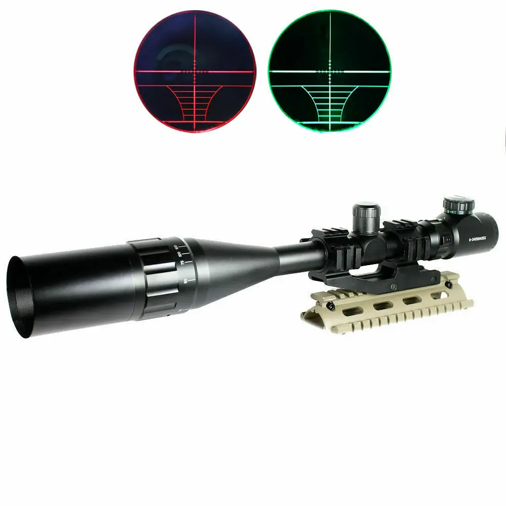 6-24x50 AO EG Illuminated Mil Dot Hunting Rifle Scope W/ PEPR Mount+Sunshade
6-24x50 AO EG Illuminated Mil Dot Hunting Rifle Scope W/ PEPR Mount+Sunshade