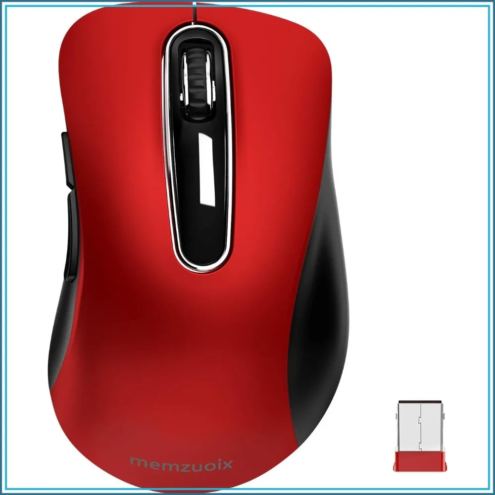2.4G Wireless Mouse, 1400 DPI Optical Cordless Mouse with USB Receiver, Portable Computer Mice for Laptop, PC, Desktop, MacBook, 5 Buttons, Red
2.4G Wireless Mouse, 1400 DPI Optical Cordless Mouse with USB Receiver, Portable Computer Mice for Laptop, PC, Desktop, MacBook, 5 Buttons, Red