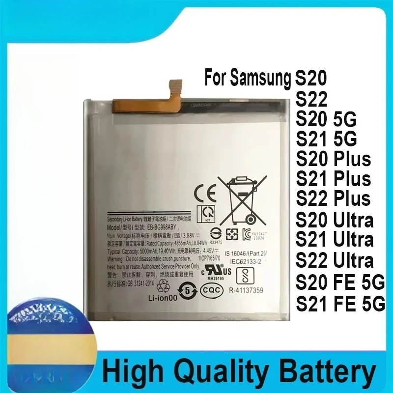 New Premium Battery For Samsung Galaxy S20 S21 S22 FE 5G Plus Ultra S20 Plus S20 Ultra S21 Plus S21 Ultra A52 G780F SM G981U
New Premium Battery For Samsung Galaxy S20 S21 S22 FE 5G Plus Ultra S20 Plus S20 Ultra S21 Plus S21 Ultra A52 G780F SM G981U