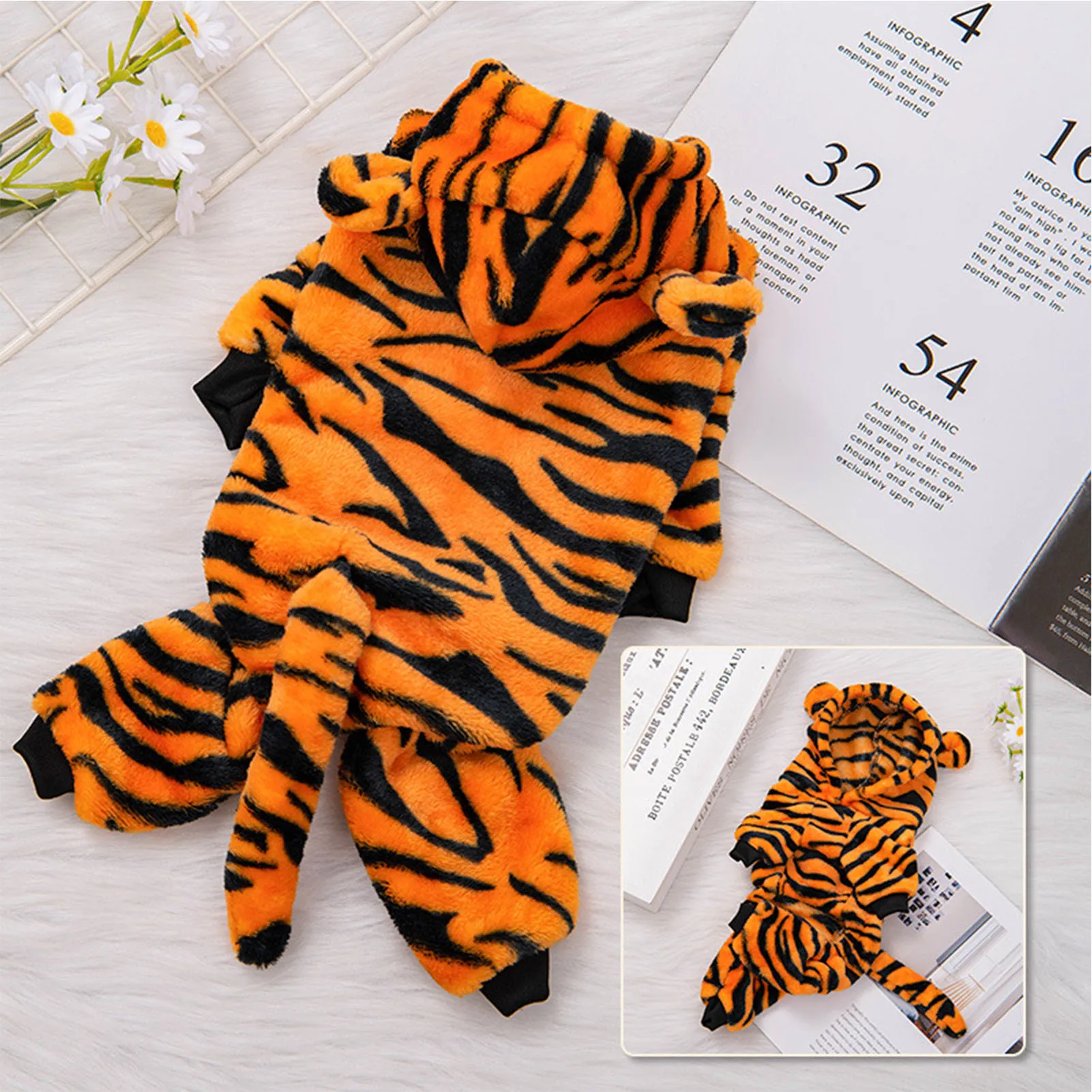 Dog Tiger Hoodie Lovely Comfortable Pet Autumn Winter Costume Clothes For Small Dogs Cats
Dog Tiger Hoodie Lovely Comfortable Pet Autumn Winter Costume Clothes For Small Dogs Cats