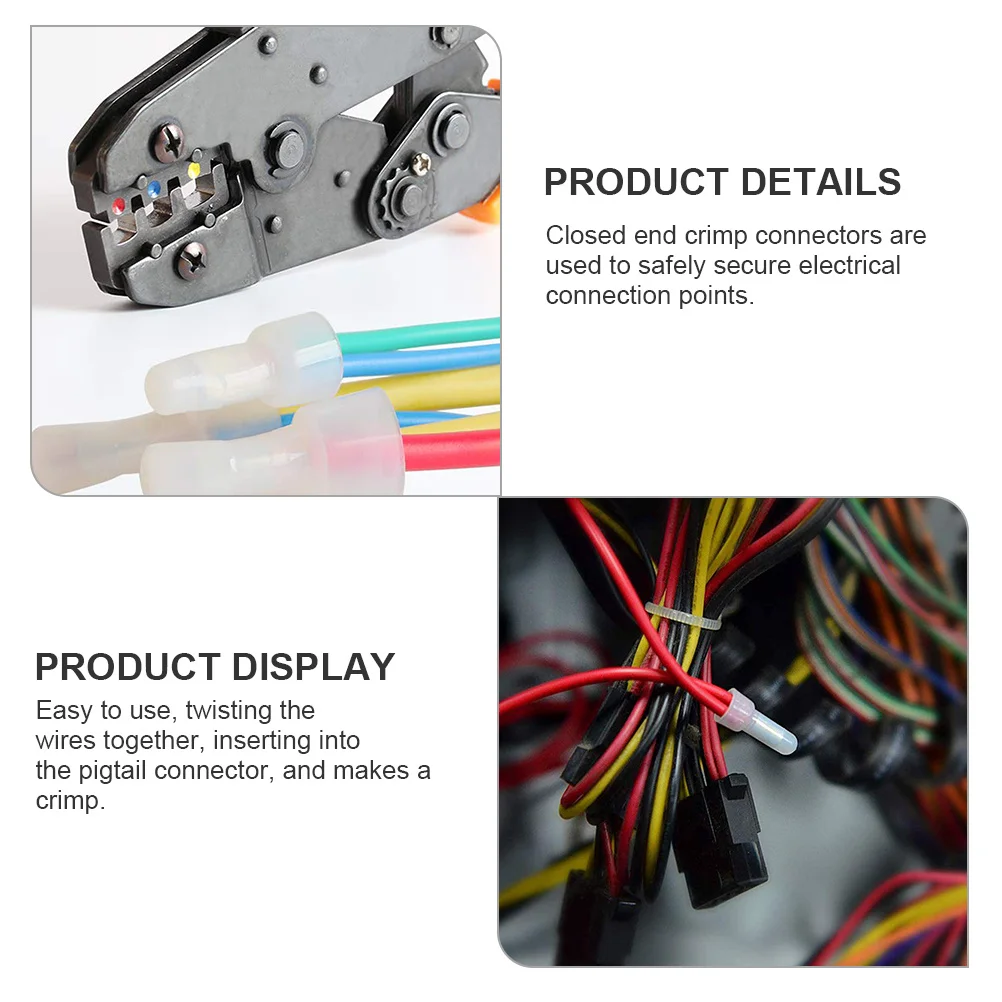 1000Pcs Durable Wire Crimp Connectors Closed End Terminals Easy to Use for Household Appliances and Lighting Wire Connector
1000Pcs Durable Wire Crimp Connectors Closed End Terminals Easy to Use for Household Appliances and Lighting Wire Connector