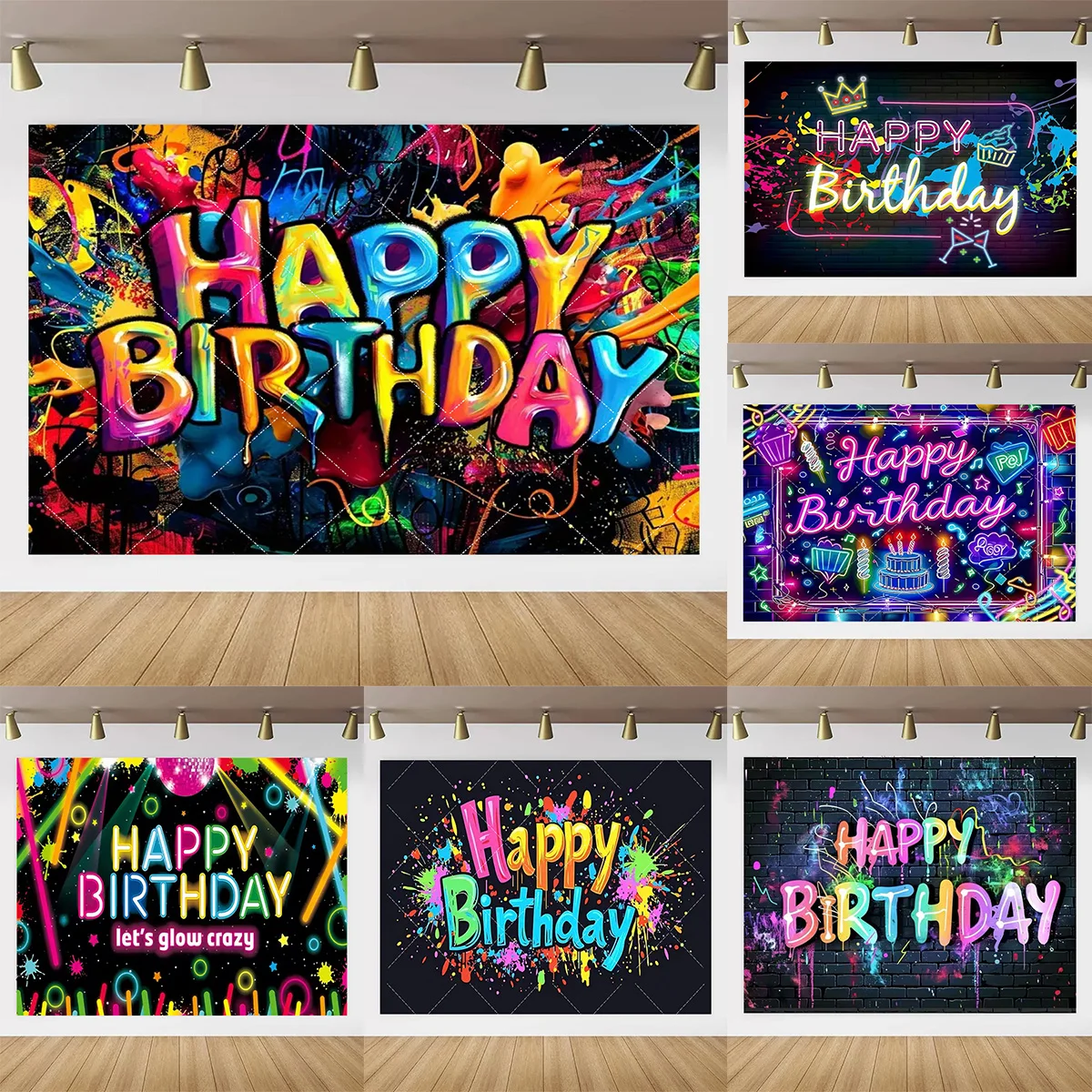 Fluorescent Neon Graffiti Happy Birthday Theme Party Backdrop Neon Brick Flash Baby Baptism Decor Props Gift Party Supplies
Fluorescent Neon Graffiti Happy Birthday Theme Party Backdrop Neon Brick Flash Baby Baptism Decor Props Gift Party Supplies