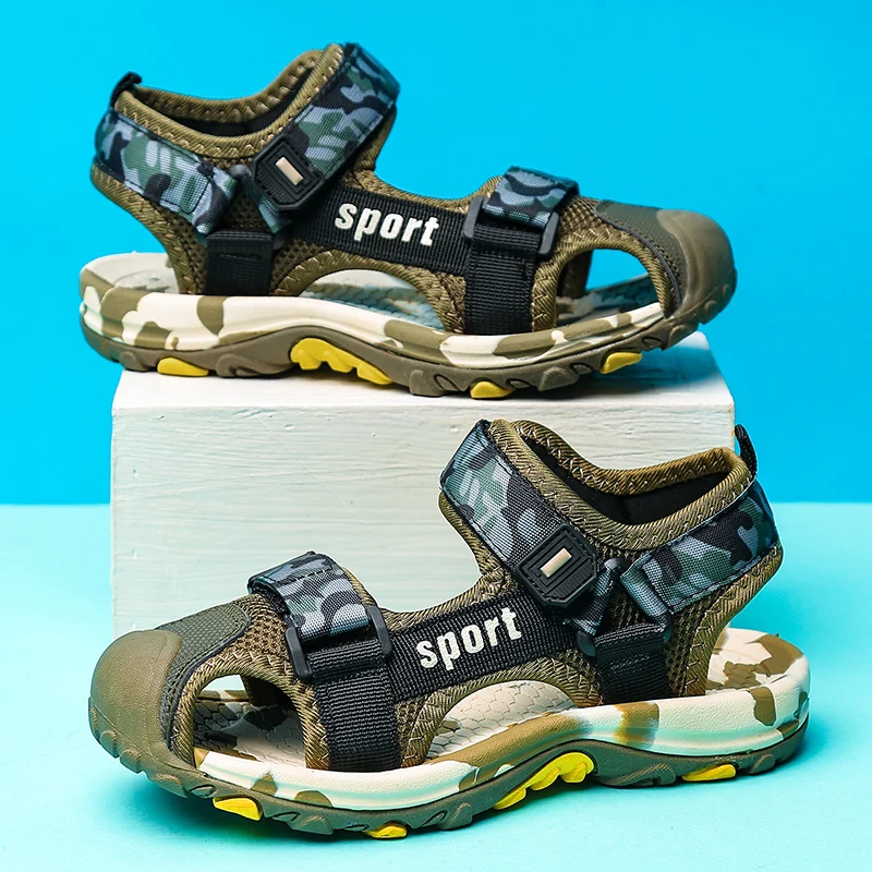 Пара детских летних спортивных сандалий с закрытым носком, мягкая и износостойкая обувь для пляжа, размер 30-40, DW-LF-208
Пара детских летних спортивных сандалий с закрытым носком, мягкая и износостойкая обувь для пляжа, размер 30-40, DW-LF-208