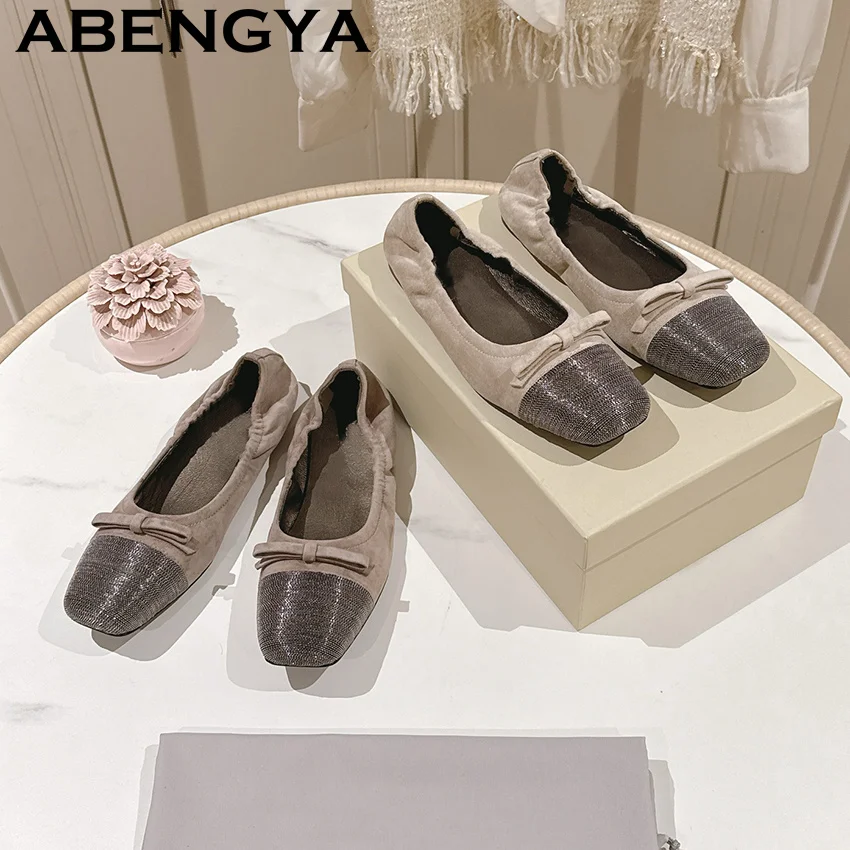 Shiny Round Toe Flat Shoes Women Suede Leather Slip On loafers Shoes Summer Outdoor Walking Shoes Woman Bow Designer Flat Shoes
Shiny Round Toe Flat Shoes Women Suede Leather Slip On loafers Shoes Summer Outdoor Walking Shoes Woman Bow Designer Flat Shoes
