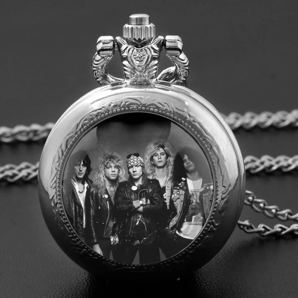 Music Banner Guns N Roses Rock Vintage Glass Dome Quartz Pocket Watch Chain Timepiece Pendant for Men Women Children As Gifts
Music Banner Guns N Roses Rock Vintage Glass Dome Quartz Pocket Watch Chain Timepiece Pendant for Men Women Children As Gifts