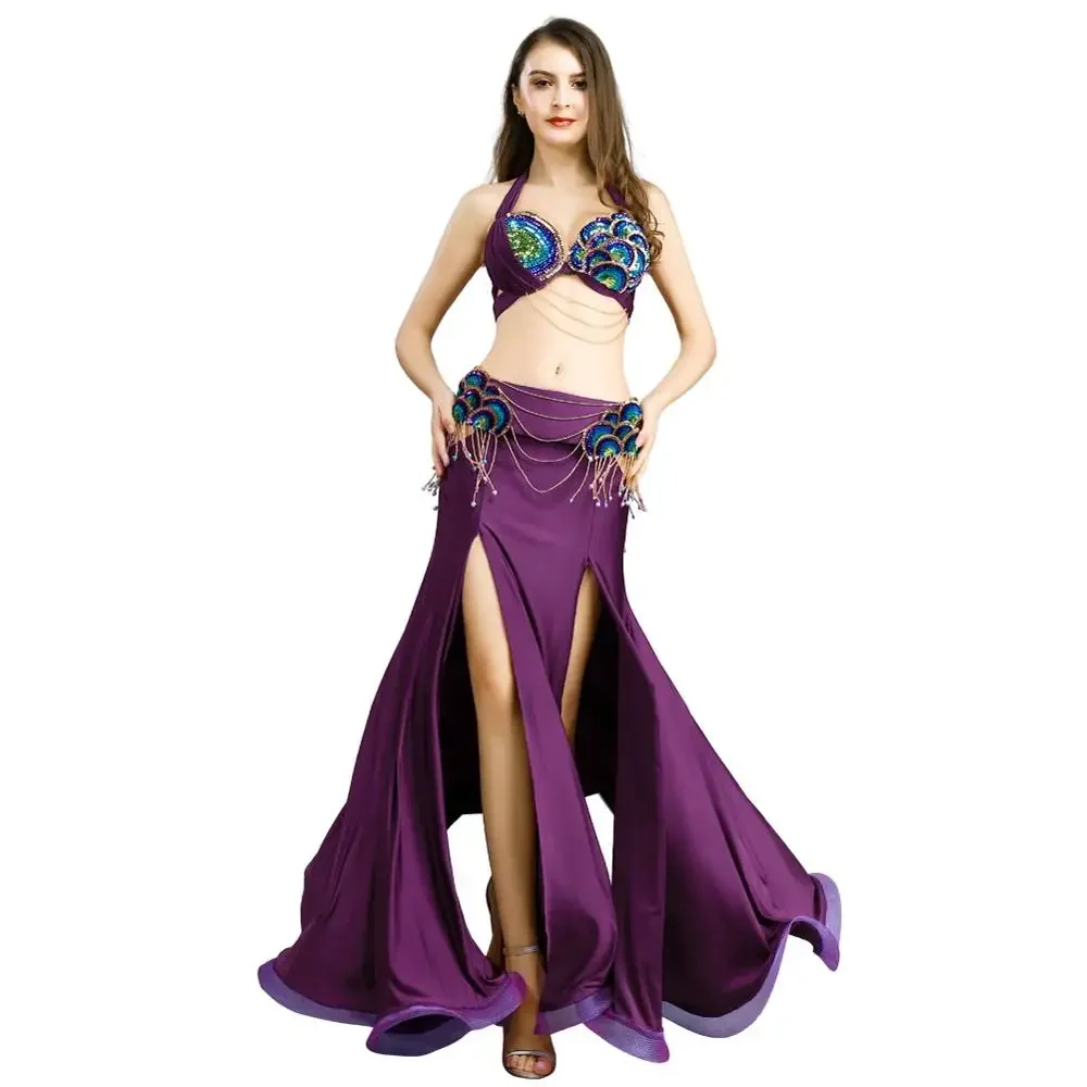 Women Belly Dance Costume Set Beaded Diamond Stage Performance Dancing Clothing Bellydance Practice Clothes Dancer Dancewear
Women Belly Dance Costume Set Beaded Diamond Stage Performance Dancing Clothing Bellydance Practice Clothes Dancer Dancewear
