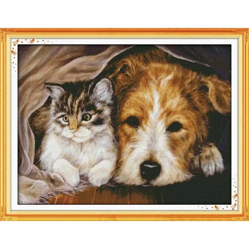 Joy Sunday News Printed Cross Stitch Kit Easy Pattern Aida Stamped Fabric with DMC Threads Embroidery Set-Stay Together
Joy Sunday News Printed Cross Stitch Kit Easy Pattern Aida Stamped Fabric with DMC Threads Embroidery Set-Stay Together