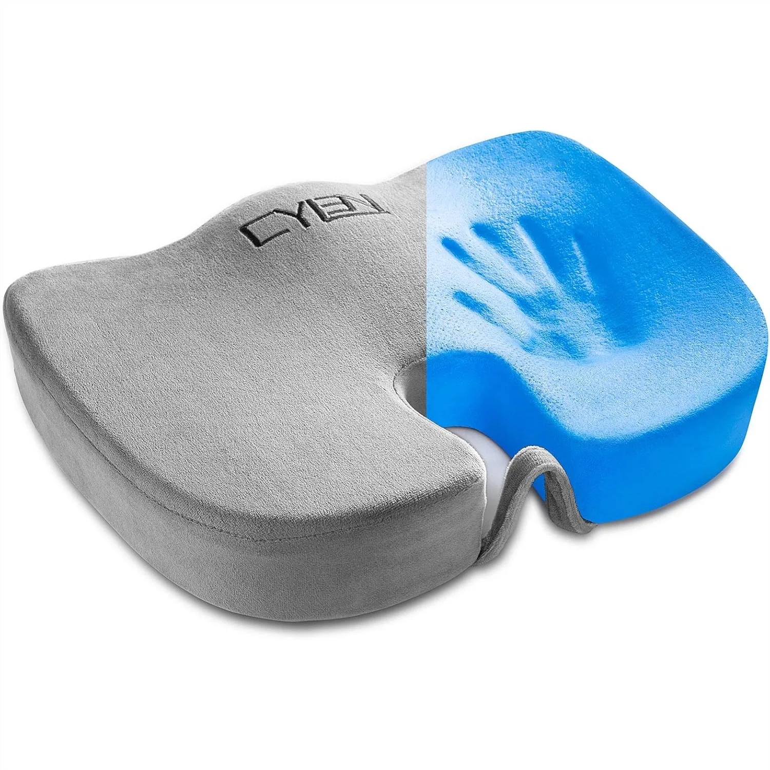 Gel Memory Foam Seat Cushion for Tailbone Pain Relief - U-Shaped Chair Cushion for Office, Home, Car
Gel Memory Foam Seat Cushion for Tailbone Pain Relief - U-Shaped Chair Cushion for Office, Home, Car