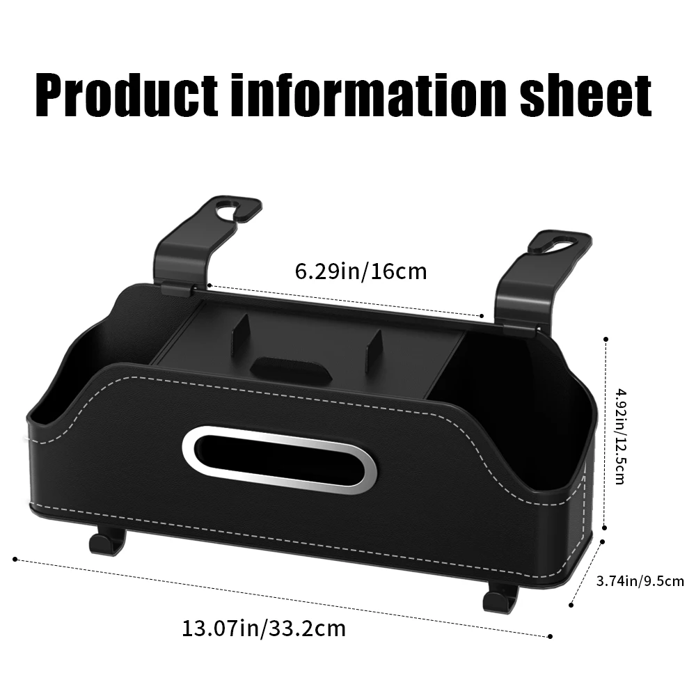 Car storage box, multifunctional leather seat back storage bag, large capacity storage box
Car storage box, multifunctional leather seat back storage bag, large capacity storage box