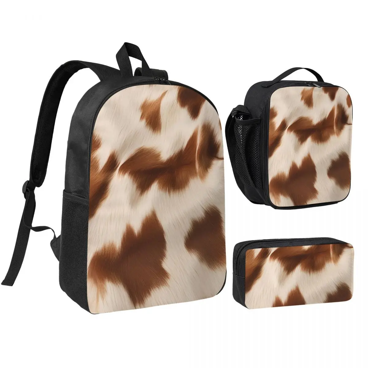 Stylish Cow Fur Cowhide Texture Cow Skin Print Backpack BookBag School Bag Shoulder Bags 3ps Insulated Lunch Bag Pencil Case
Stylish Cow Fur Cowhide Texture Cow Skin Print Backpack BookBag School Bag Shoulder Bags 3ps Insulated Lunch Bag Pencil Case