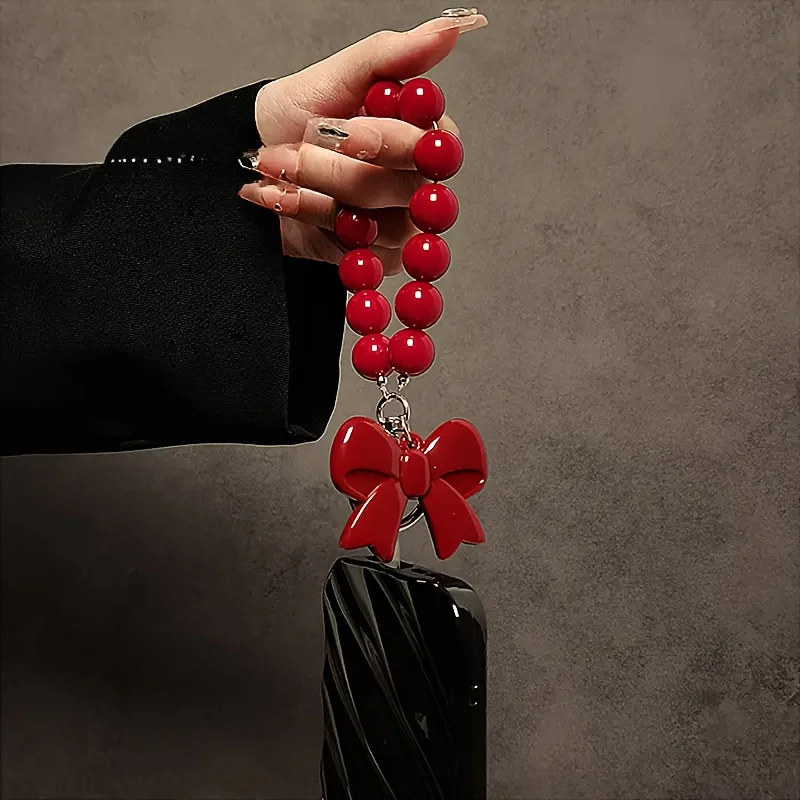1pc Red Bow Chain Phone Charm, Red Bow Tassel Lanyard Wristband, Fashion Accessory, Durable Material, Suitable for Phone Case, C
1pc Red Bow Chain Phone Charm, Red Bow Tassel Lanyard Wristband, Fashion Accessory, Durable Material, Suitable for Phone Case, C