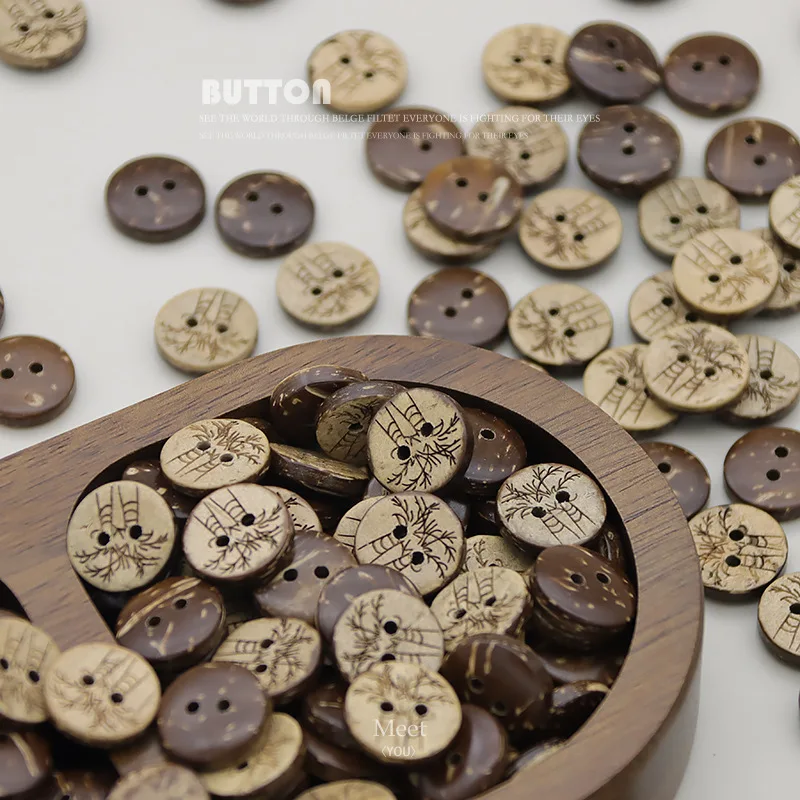 Round Coconut Button for Men's and Women's Clothing, Shirts, Sweaters, Coats, Children's Clothes, Decorative Buttons
Round Coconut Button for Men's and Women's Clothing, Shirts, Sweaters, Coats, Children's Clothes, Decorative Buttons