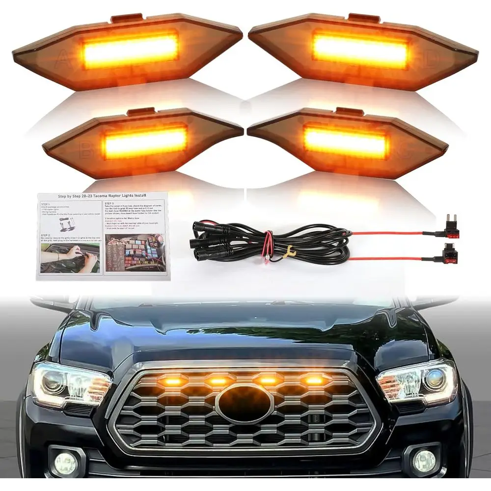 Обновленные светодиодные фонари для решетки радиатора 2023 2020-2022 TRD Off-Road Sport, оригинальные аксессуары (1T-образные янтарные фонари)
Обновленные светодиодные фонари для решетки радиатора 2023 2020-2022 TRD Off-Road Sport, оригинальные аксессуары (1T-образные янтарные фонари)