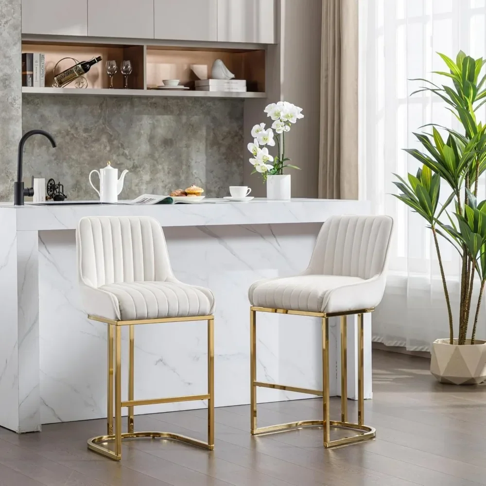 Counter Height Bar Stools Set of 2,Bar Stools with Gold Legs Velvet Barstools Upholstered Counter Stools 26'' Bar Chairs
Counter Height Bar Stools Set of 2,Bar Stools with Gold Legs Velvet Barstools Upholstered Counter Stools 26'' Bar Chairs