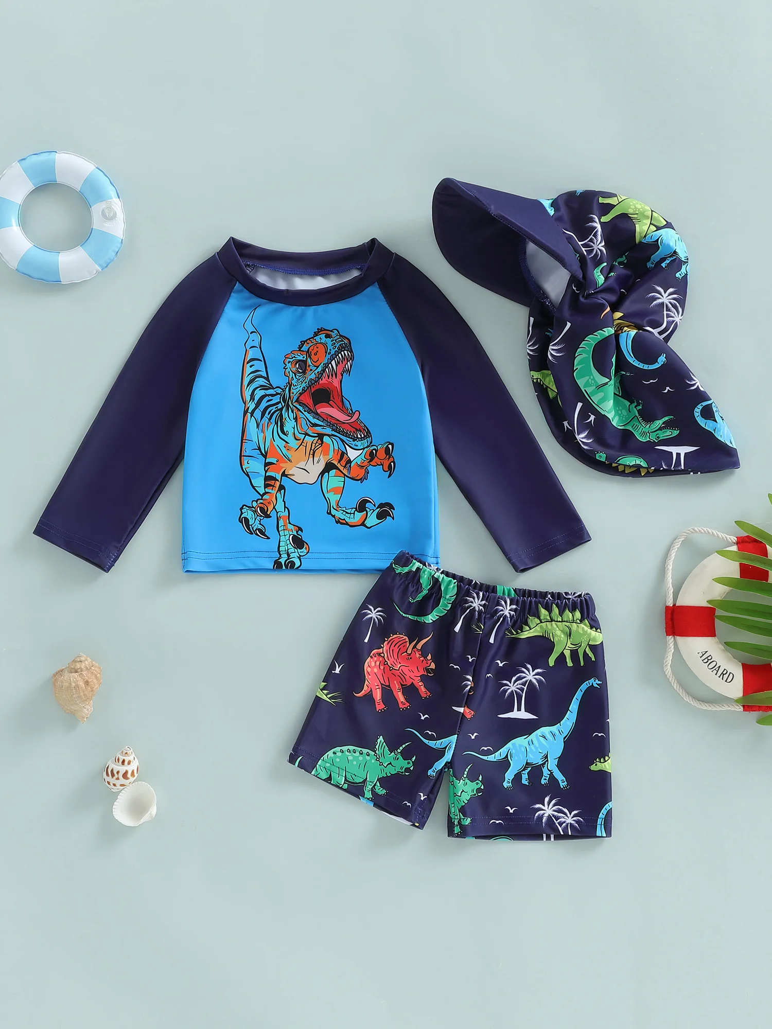 Toddler Boy Swimsuit Long Sleeve Shark Print Rash Guard Bathing Suit Swimwear with Sun Hat for Kids
Toddler Boy Swimsuit Long Sleeve Shark Print Rash Guard Bathing Suit Swimwear with Sun Hat for Kids