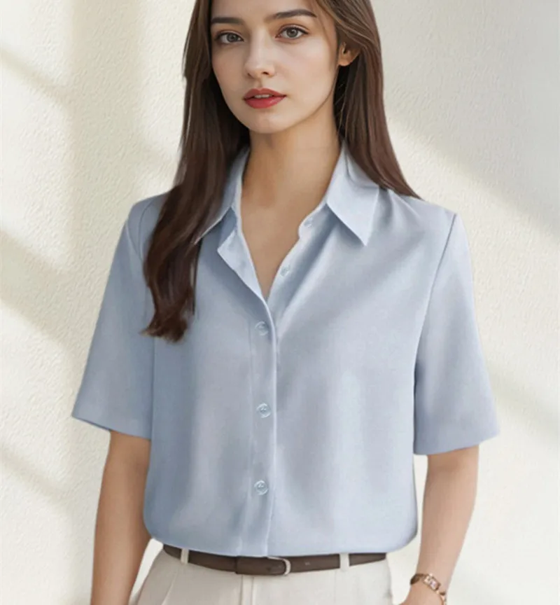 New Summer Casual Thin Style Slimming Collared Top Women'S Korean Version Fashionable Loose And Versatile Professional Shirt
New Summer Casual Thin Style Slimming Collared Top Women'S Korean Version Fashionable Loose And Versatile Professional Shirt