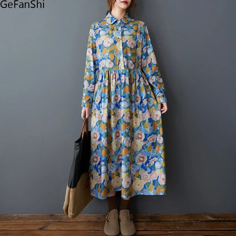 2025 Spring Summer Corduroy Print Turn-down Collar Women's A-Line Dress Long Sleeve Casual Dresses Fashion Elegant Clothing
2025 Spring Summer Corduroy Print Turn-down Collar Women's A-Line Dress Long Sleeve Casual Dresses Fashion Elegant Clothing