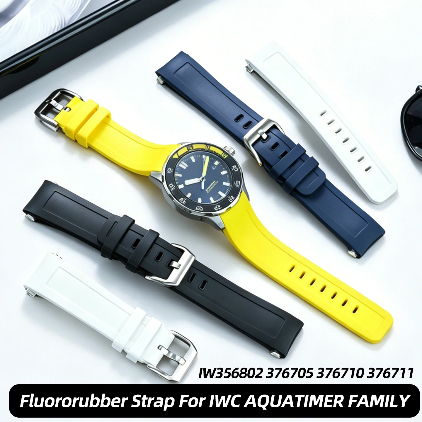 22MM High Quality Fluororubber Strap For IWC AQUATIMER FAMILY IW356802 376705 376710 376711 Metal interface men's Watchband
22MM High Quality Fluororubber Strap For IWC AQUATIMER FAMILY IW356802 376705 376710 376711 Metal interface men's Watchband