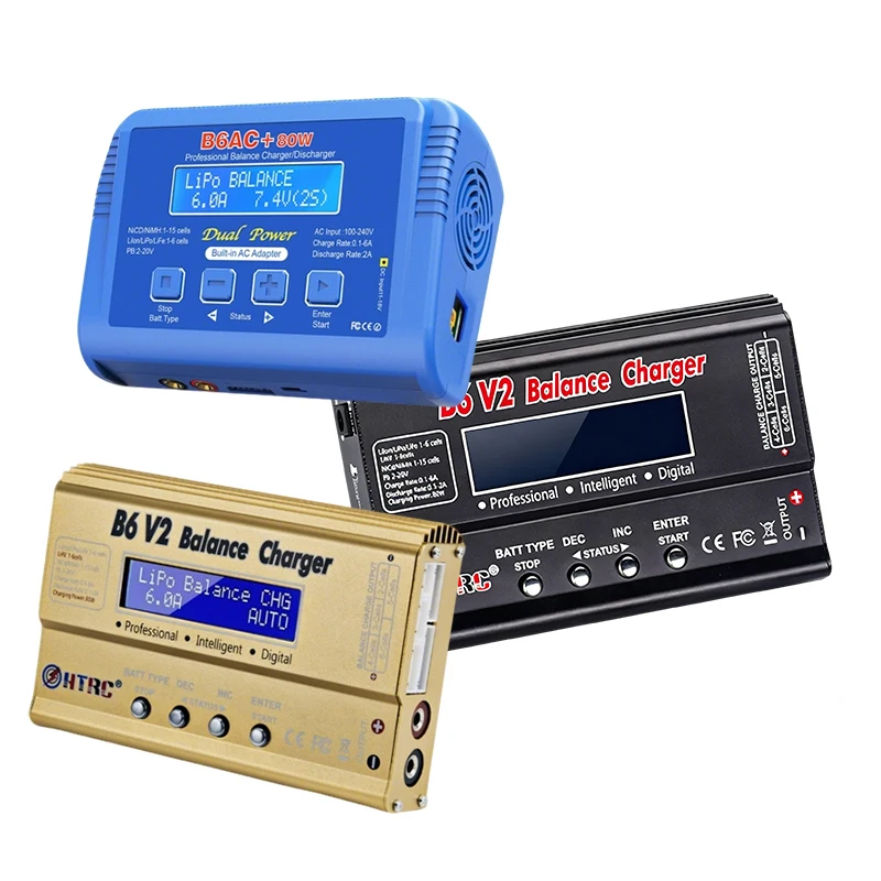 HTRC Imax B6AC/B6V2 B6 V2 80W Professional Digital Battery Charger/Discharger For RC Lipo NiMH Lilon Battery
HTRC Imax B6AC/B6V2 B6 V2 80W Professional Digital Battery Charger/Discharger For RC Lipo NiMH Lilon Battery