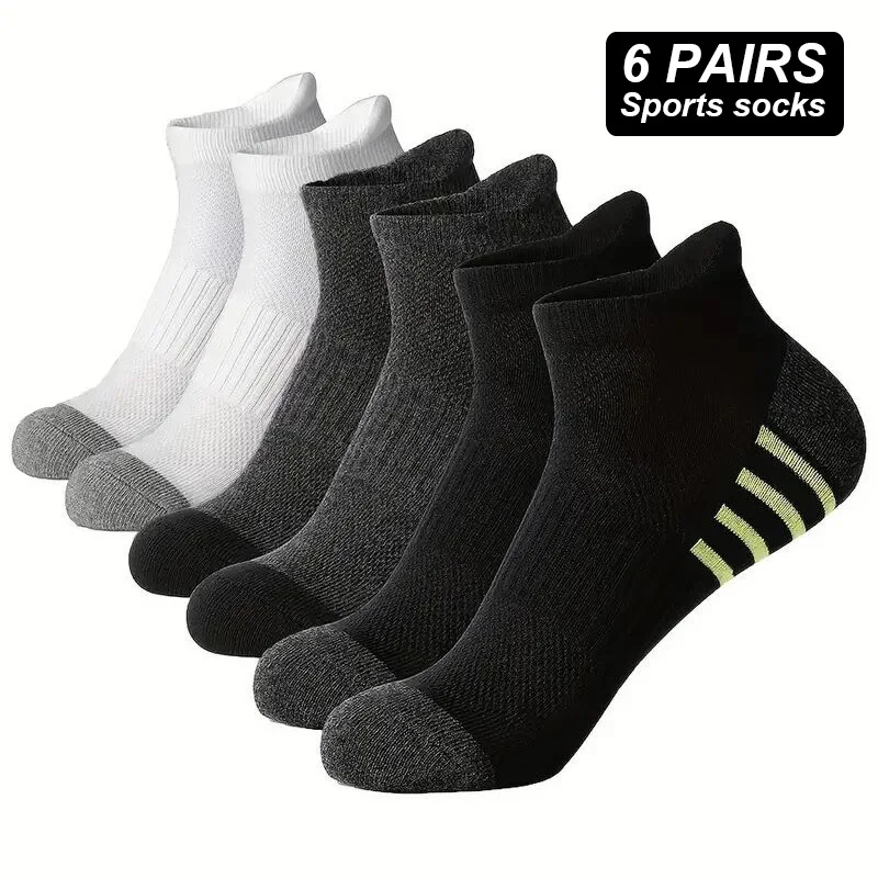 New 6 Pairs High Quality Men's Sports Socks Outdoor Leisure Black White Breathable comfortable Short Socks Man Plus size EU39-46
New 6 Pairs High Quality Men's Sports Socks Outdoor Leisure Black White Breathable comfortable Short Socks Man Plus size EU39-46