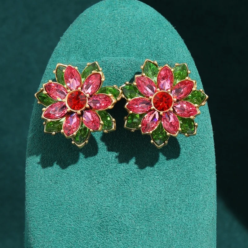 Vintage Crystal Flower Earrings Wedding Stud For Woman Zircon Rhinestone Party Bridal Luxury Jewelry Designers Brand Accessories
Vintage Crystal Flower Earrings Wedding Stud For Woman Zircon Rhinestone Party Bridal Luxury Jewelry Designers Brand Accessories