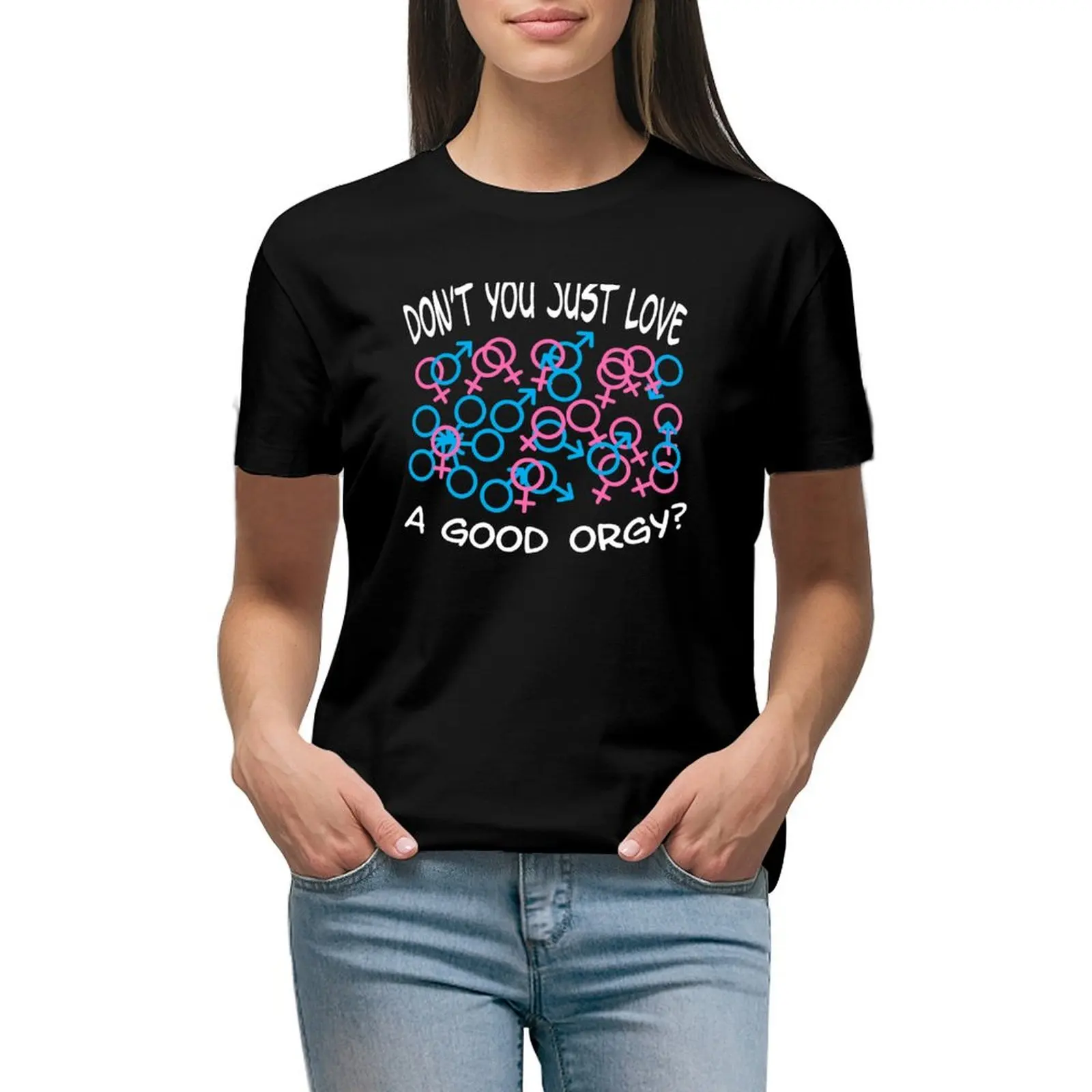 Don't You Just Love a Good Orgy Swinger Lifestyle Design. For darker colors. T-shirt
Don't You Just Love a Good Orgy Swinger Lifestyle Design. For darker colors. T-shirt