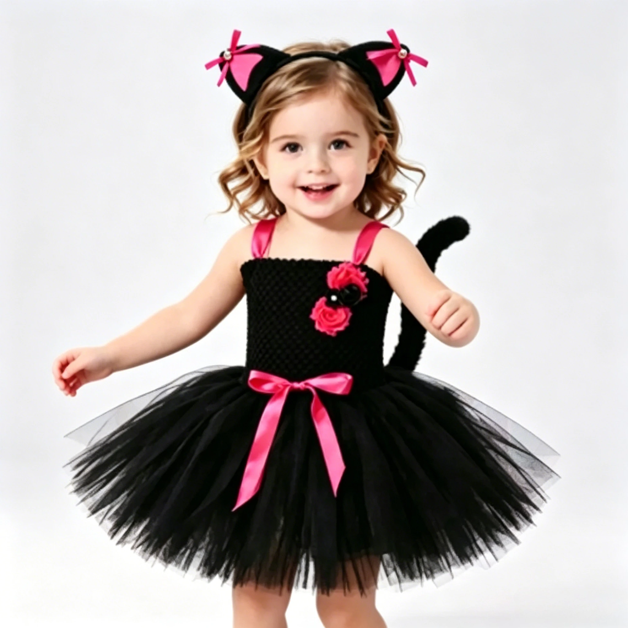 Black mesh tutu skirt with kitten patterns for girl ideal for festivals and birthday parties.baby girl tutu dress for Xmas party
Black mesh tutu skirt with kitten patterns for girl ideal for festivals and birthday parties.baby girl tutu dress for Xmas party