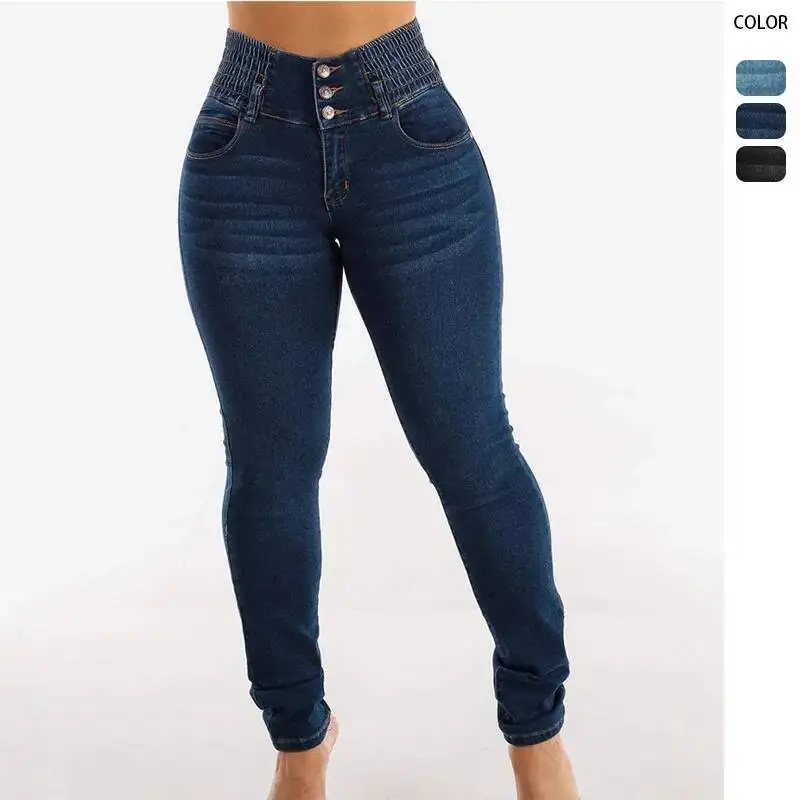 Summer New High-waisted Stretch Jeans For Plus-size Women, Buttoned, Tummy-control Pencil Pants, Slim-fit, Height-enhancing
Summer New High-waisted Stretch Jeans For Plus-size Women, Buttoned, Tummy-control Pencil Pants, Slim-fit, Height-enhancing