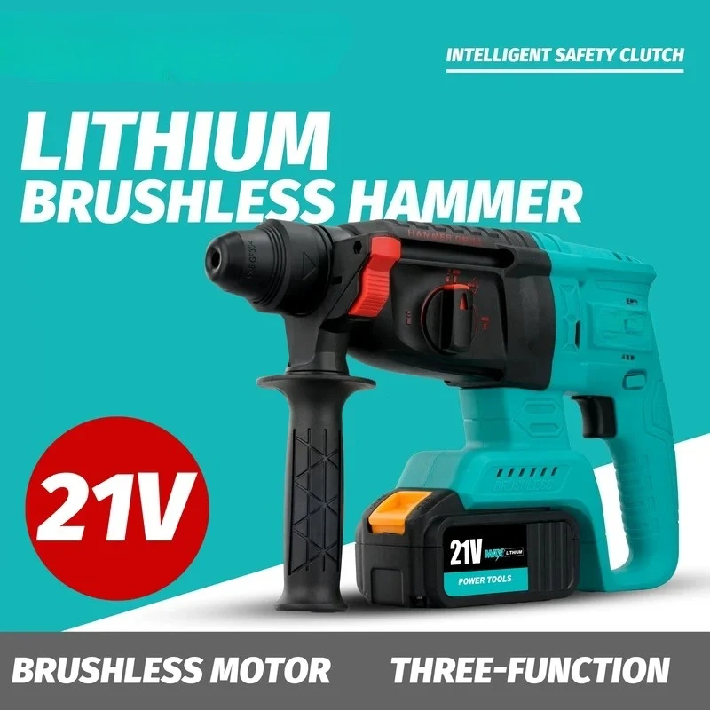 Бесщеточная литий-ионная электрическая ударная дрель 21 В, беспроводной сверхмощный молоток с квадратной ручкой для работы по бетону
Бесщеточная литий-ионная электрическая ударная дрель 21 В, беспроводной сверхмощный молоток с квадратной ручкой для работы по бетону