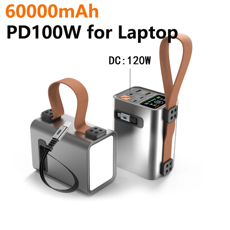 Power Bank 60000mAh PD 100W Fast Charging with 24V DC Built-in Retractable Type C Cable for Laptop iPhone 17 Samsung Powerbank
Power Bank 60000mAh PD 100W Fast Charging with 24V DC Built-in Retractable Type C Cable for Laptop iPhone 17 Samsung Powerbank