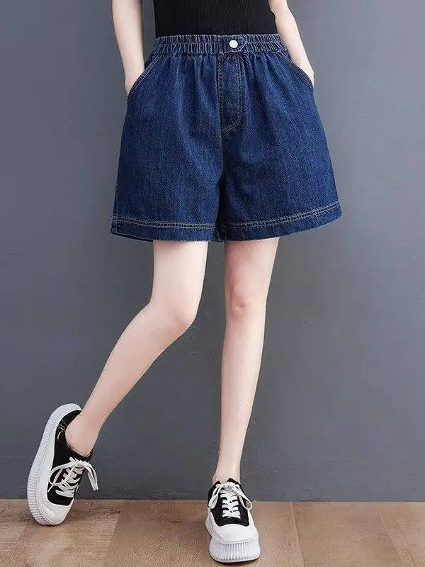 High Waist A-Line Denim Shorts Women's Summer Thin Wide Leg Loose Fit plus Size Trendy Hot Pants Korean Style Casual Pants
High Waist A-Line Denim Shorts Women's Summer Thin Wide Leg Loose Fit plus Size Trendy Hot Pants Korean Style Casual Pants