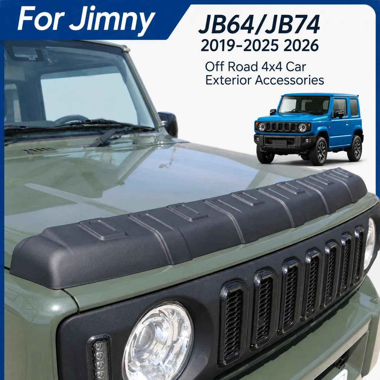 Front Hood Deflector Shield Bug Sandstone Protector for Jimny JB64 JB74 2019-2025 2026 3-door 5oor Exterior Accessories
Front Hood Deflector Shield Bug Sandstone Protector for Jimny JB64 JB74 2019-2025 2026 3-door 5oor Exterior Accessories