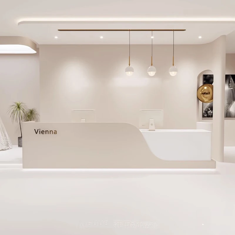 Modern Lectern Reception Desk Beauty Salon Office Checkout Coffee Bar Information Front Desk Long Empfangstheke Luxury Furniture
Modern Lectern Reception Desk Beauty Salon Office Checkout Coffee Bar Information Front Desk Long Empfangstheke Luxury Furniture