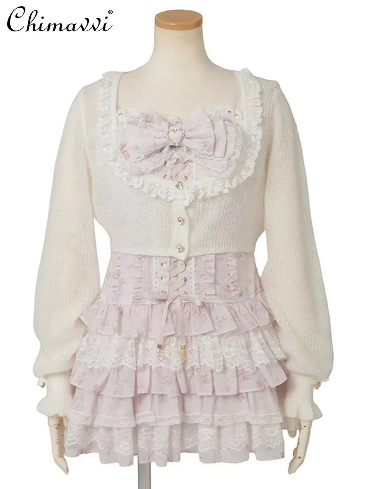Liz Japanese Style Princess Dress Sets 2026 Fairy Sweet Princess Floral Suspender Dress Cardigan Elegant Lolita Two-piece Set
Liz Japanese Style Princess Dress Sets 2026 Fairy Sweet Princess Floral Suspender Dress Cardigan Elegant Lolita Two-piece Set