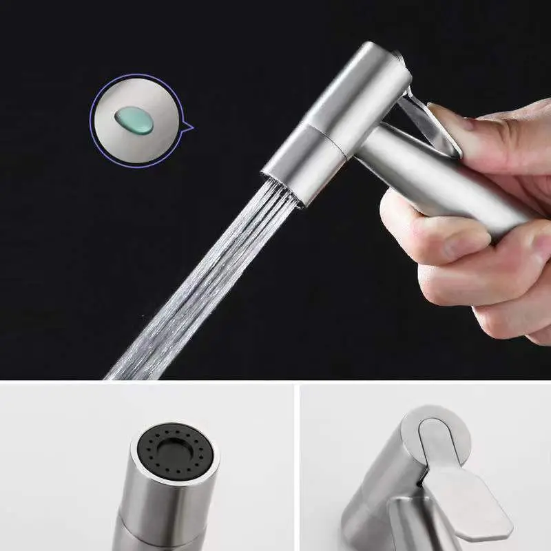 Пистолет-распылитель для унитаза, ручной смеситель для биде из нержавеющей стали для ванной комнаты, ручной распылитель, насадка для душа, самоочищающееся приспособление для ванной комнаты
Пистолет-распылитель для унитаза, ручной смеситель для биде из нержавеющей стали для ванной комнаты, ручной распылитель, насадка для душа, самоочищающееся приспособление для ванной комнаты
