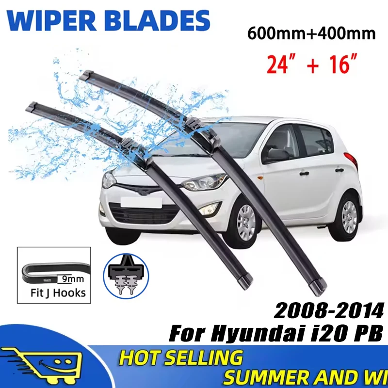 2Pcs 24"+16" Front Windshield Wiper Blades For Hyundai I20 PB 2008-2014 2009 2010 2011 2012 , Quiet Durable Windscreen Wipers
2Pcs 24"+16" Front Windshield Wiper Blades For Hyundai I20 PB 2008-2014 2009 2010 2011 2012 , Quiet Durable Windscreen Wipers