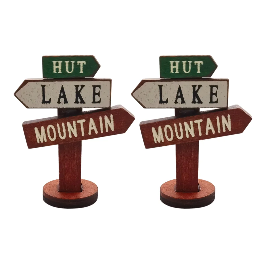 2 Pcs Ornaments for Crafts Wooden Road Sign Micro Landscape Adornments Street Mini Scene Props Models
2 Pcs Ornaments for Crafts Wooden Road Sign Micro Landscape Adornments Street Mini Scene Props Models