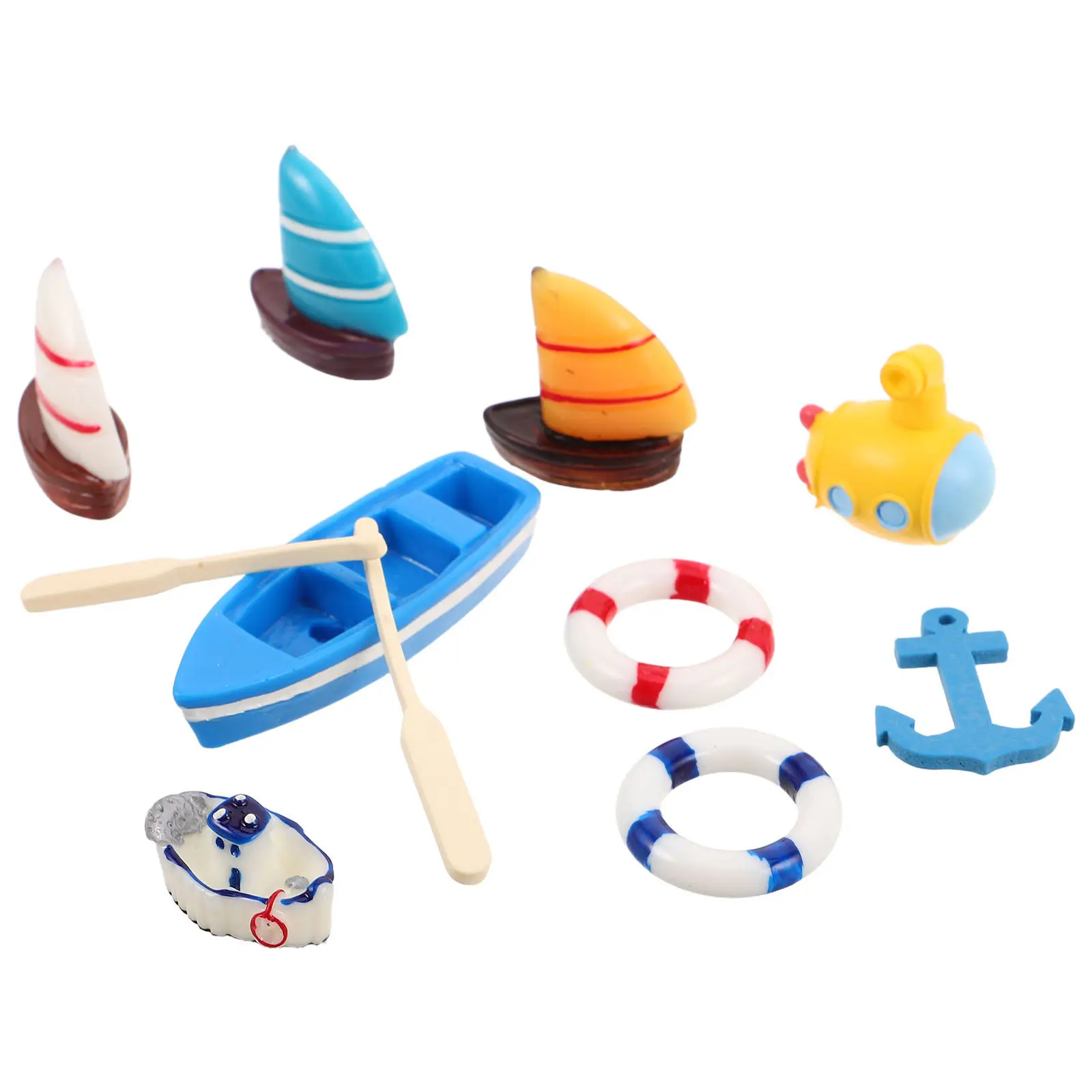 10Pcs Mini Nautical Beach Decor Set Resin Sailboat Lifebuoy Paddles Serene Coastal Vibe for Dollhouse Micro Landscape DIY
10Pcs Mini Nautical Beach Decor Set Resin Sailboat Lifebuoy Paddles Serene Coastal Vibe for Dollhouse Micro Landscape DIY