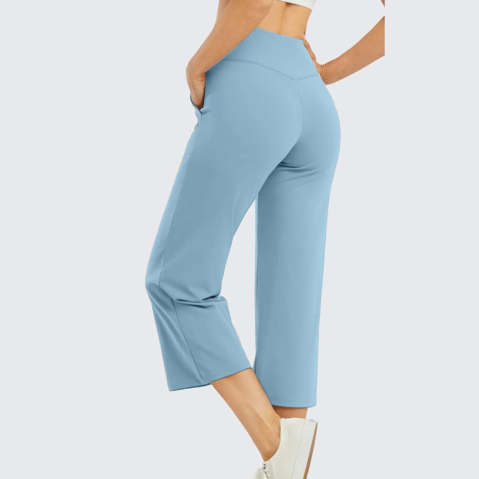 2025 Capris Trousers Women Elastic High Waist 3/4 Pant Casual Active Fit Wide Capris Leg Pants Trousers With Pockets Pants Woman
2025 Capris Trousers Women Elastic High Waist 3/4 Pant Casual Active Fit Wide Capris Leg Pants Trousers With Pockets Pants Woman