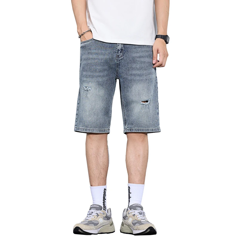 Men's Thin Denim Shorts New Summer Breathable Cotton Blend Ripped Casual 5-Point Pants Fashion Streetwear Urban Style Trousers
Men's Thin Denim Shorts New Summer Breathable Cotton Blend Ripped Casual 5-Point Pants Fashion Streetwear Urban Style Trousers
