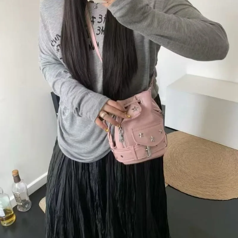Rivet Bucket Bags Sweet Cool Crossbody Bags for Women Casual Shoulder Bag Purse and Handbags Designer Bag Bolsos De Mujer Сумка
Rivet Bucket Bags Sweet Cool Crossbody Bags for Women Casual Shoulder Bag Purse and Handbags Designer Bag Bolsos De Mujer Сумка