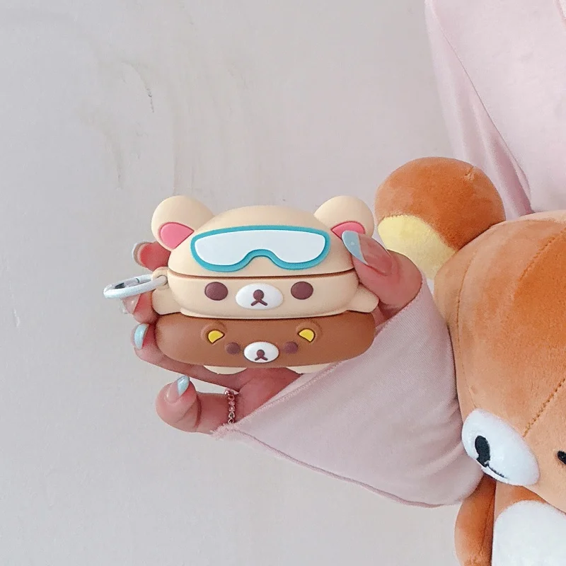 Fashion Cute Cartoon Rilakkuma Bear Earphone Case For Apple Airpods Pro 3 4 Cover Korean Silicone Headphone Charing Cases For Pr
Fashion Cute Cartoon Rilakkuma Bear Earphone Case For Apple Airpods Pro 3 4 Cover Korean Silicone Headphone Charing Cases For Pr