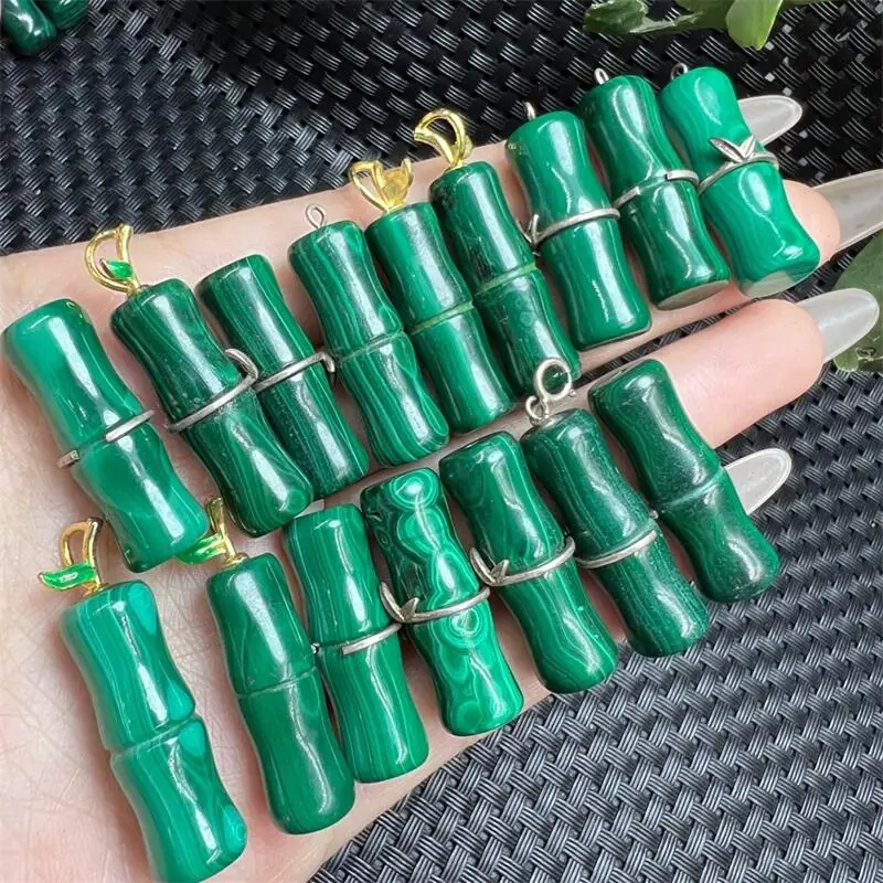 Natural Malachite Bamboo Pendant Women Men Jewelry Fashion Green Malachite Necklace Fengshui Gift 1PCS
Natural Malachite Bamboo Pendant Women Men Jewelry Fashion Green Malachite Necklace Fengshui Gift 1PCS