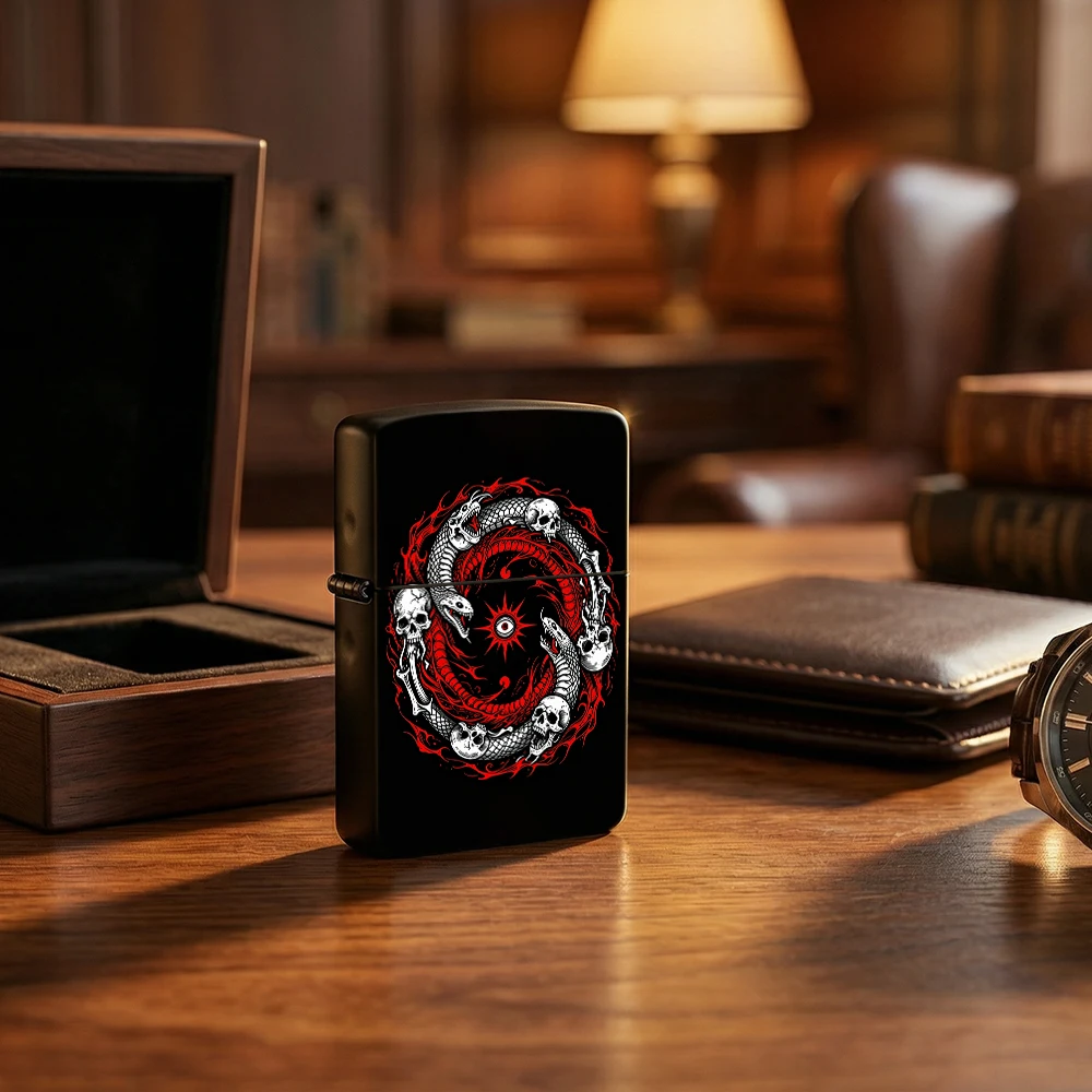 Skull Snake Flame Design Metal Lighter for Smoking Cigars Outdoor Travel
Skull Snake Flame Design Metal Lighter for Smoking Cigars Outdoor Travel