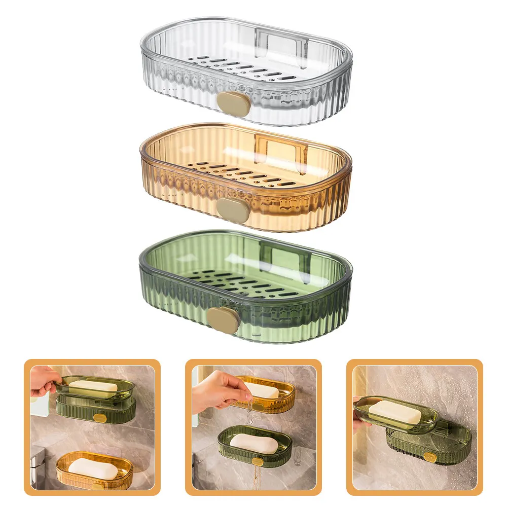 3Pcs Wall Soap Draining Dish Non-Punching Adhesive Soap Container with Natural Drying Drain Design for Bathroom Kitchen Sink
3Pcs Wall Soap Draining Dish Non-Punching Adhesive Soap Container with Natural Drying Drain Design for Bathroom Kitchen Sink