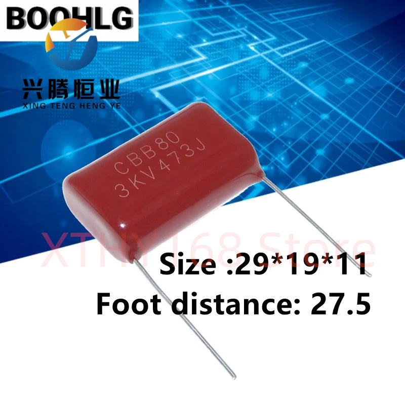 5pcs 3KV473J 3000V 473J Pitch 27.5mm 0.047UF 47NF 3KV 473 CBB80 Polypropylene film capacitor Mouse killer special
5pcs 3KV473J 3000V 473J Pitch 27.5mm 0.047UF 47NF 3KV 473 CBB80 Polypropylene film capacitor Mouse killer special