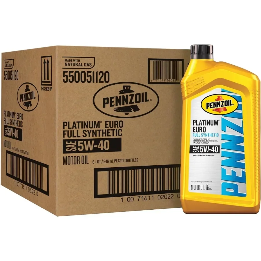 Pennzoil Platinum Euro Полностью синтетическое моторное масло 5 Вт-40 1 литр, 6 упаковок, высокопроизводительная защита двигателя для роскошных транспортных средств Enh
Pennzoil Platinum Euro Полностью синтетическое моторное масло 5 Вт-40 1 литр, 6 упаковок, высокопроизводительная защита двигателя для роскошных транспортных средств Enh