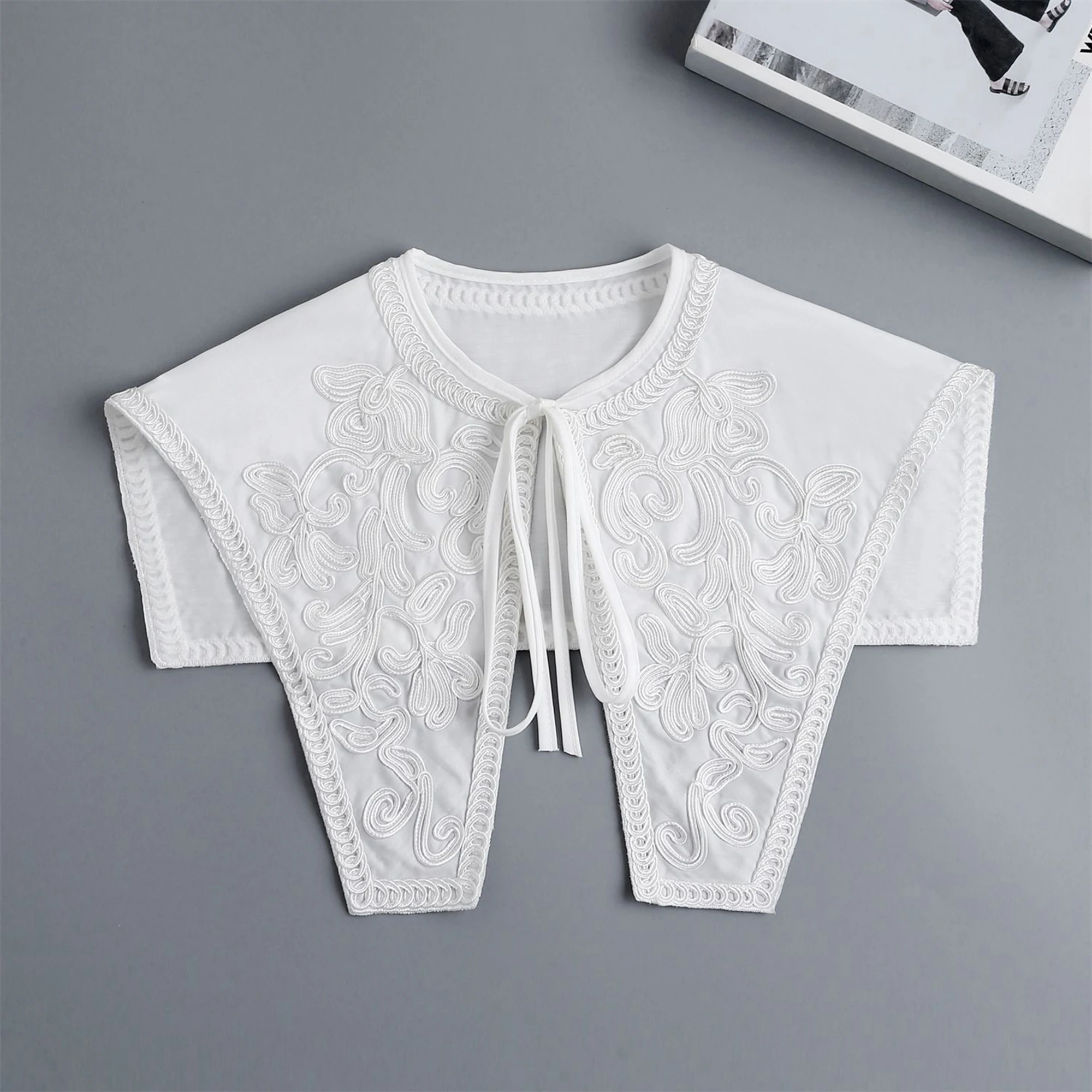 Винтажный кружевной воротник, вышитая шаль в викторианском стиле, съемный шарф с вырезом для элегантных нарядов и повседневной носки
Винтажный кружевной воротник, вышитая шаль в викторианском стиле, съемный шарф с вырезом для элегантных нарядов и повседневной носки